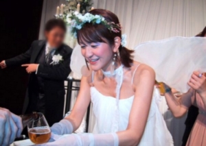 斉藤ふみの結婚式の画像。旦那？